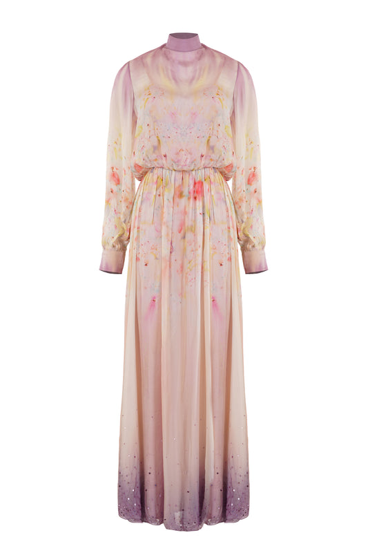 Aqua Bloom Mirage Gown