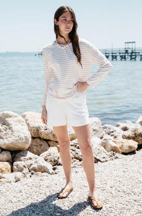 Little Bay Sun Shirt SPF 50+ Sand Stripe