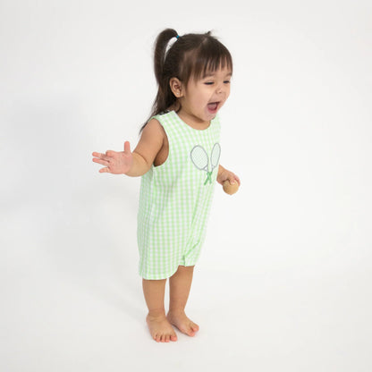 SLEEVELESS JON JON- MINI GINGHAM GREEN