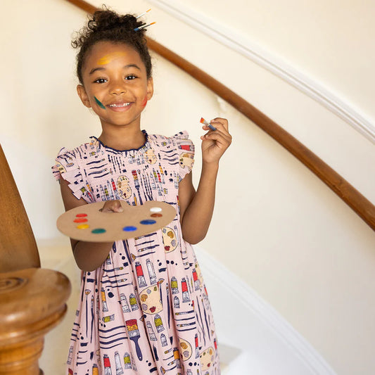 Girls Stevie Dress- Tiny Artist