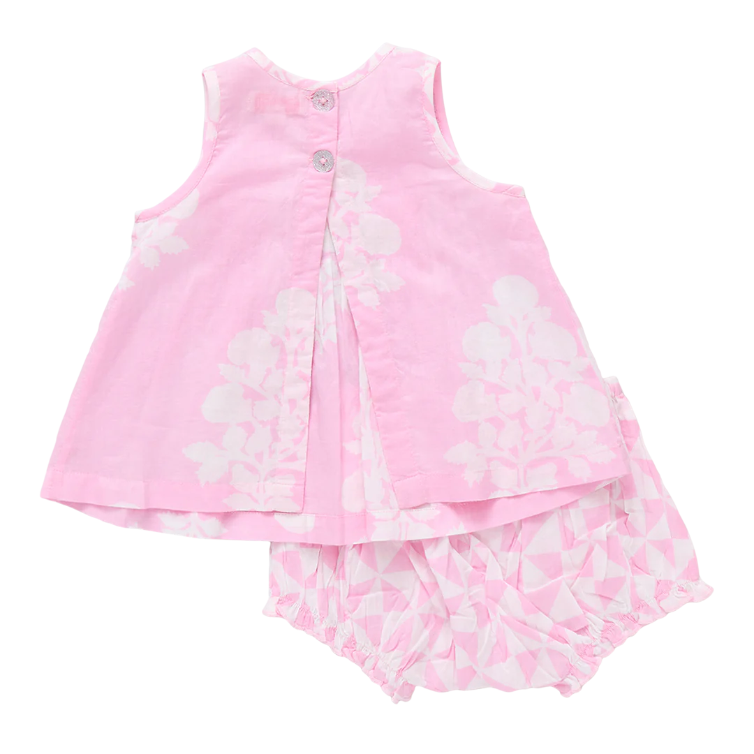 Baby Girls Jaipur 2-Piece Set- Pink Floral Bouquet