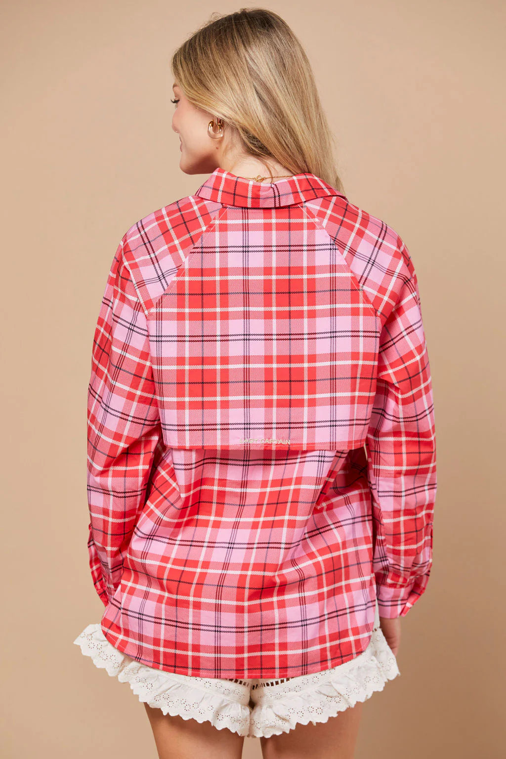 Aunt Beth's Ranch Shirt- Pink Plaid