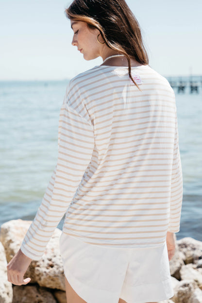 Little Bay Sun Shirt SPF 50+ Sand Stripe