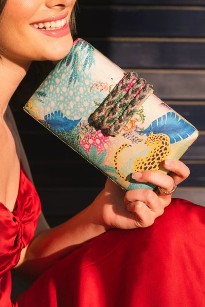 Faerie Braided Fringe Clutch by Simitri