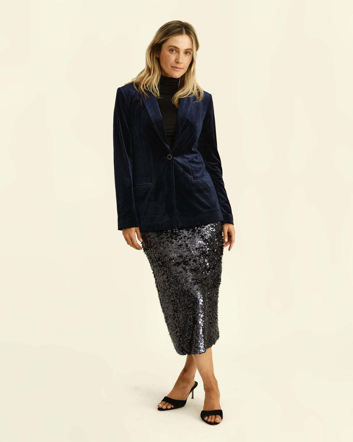 Mulberry Midi Skirt- Sapphire