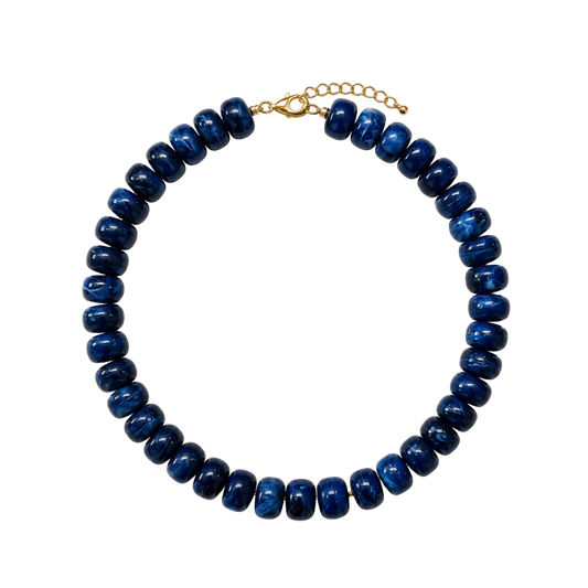 Navy Blue Orbit Necklace