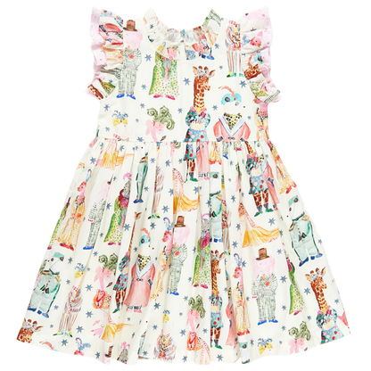 Girls Leila Dress- Circus Animals