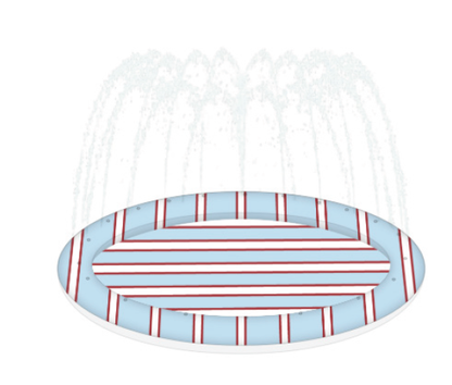 Kids Splash Pad - Blue & Red Striped
