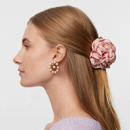 Peony Flower Claw Clip