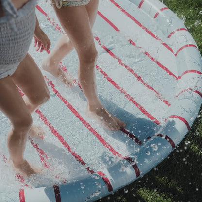 Kids Splash Pad - Blue & Red Striped