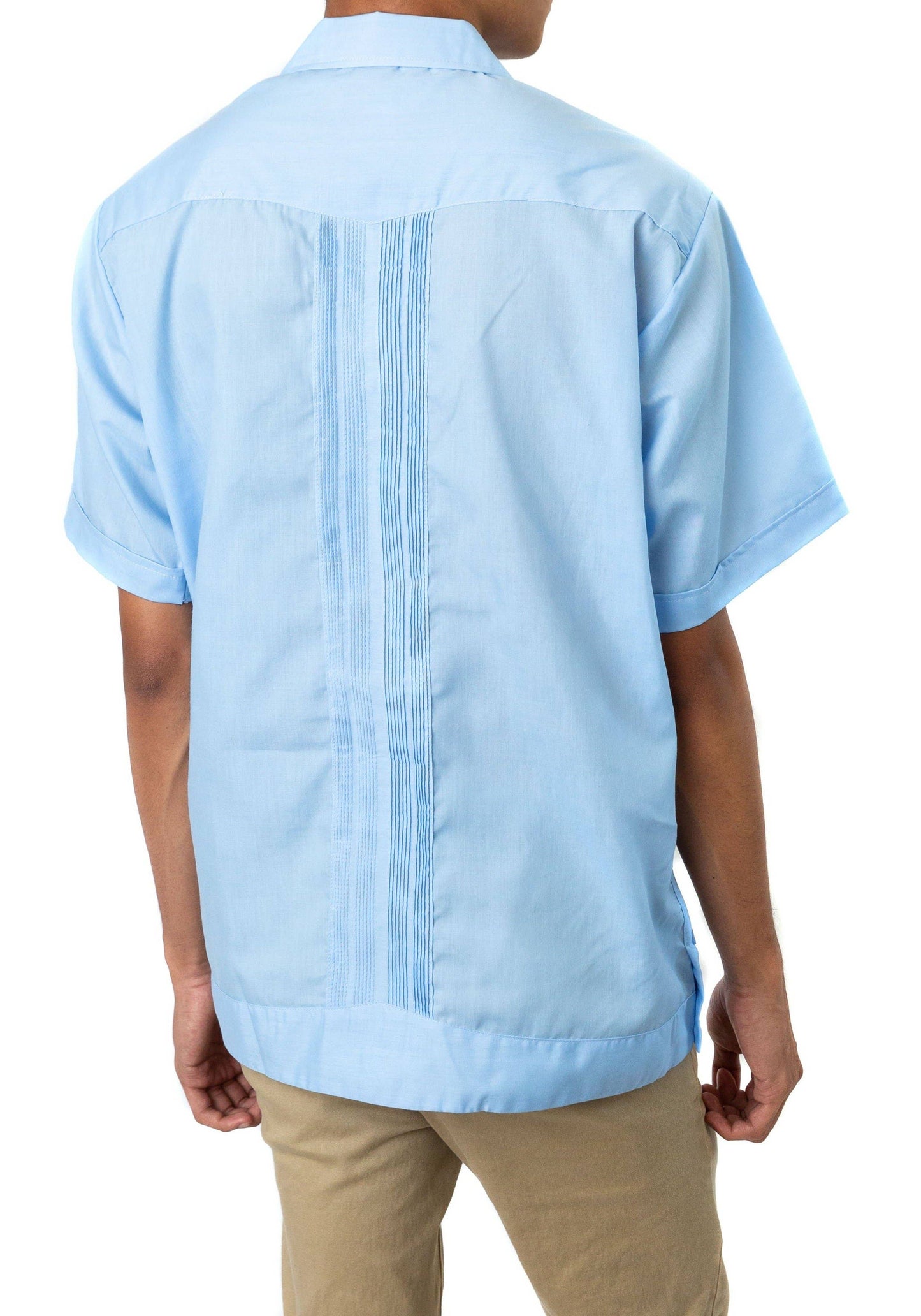 SIDREY Guayabera Classic Shirt- Light Blue