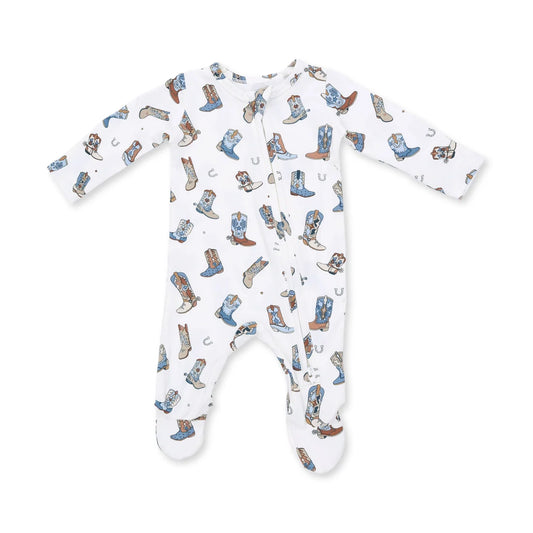 Green Winter Sports Dogs 2-Way Zipper Footie