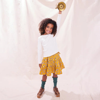SeeSaw Long Sleeve Rib T-Shirt- Cream