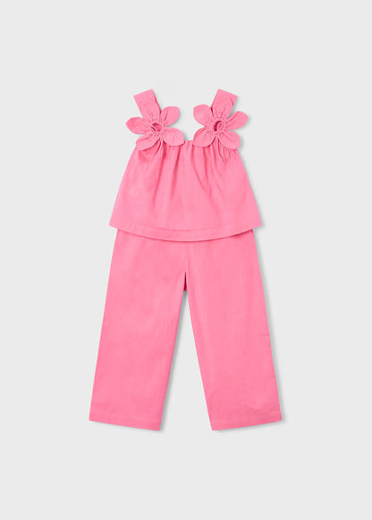 Girls Pant + Top Set in Geranium