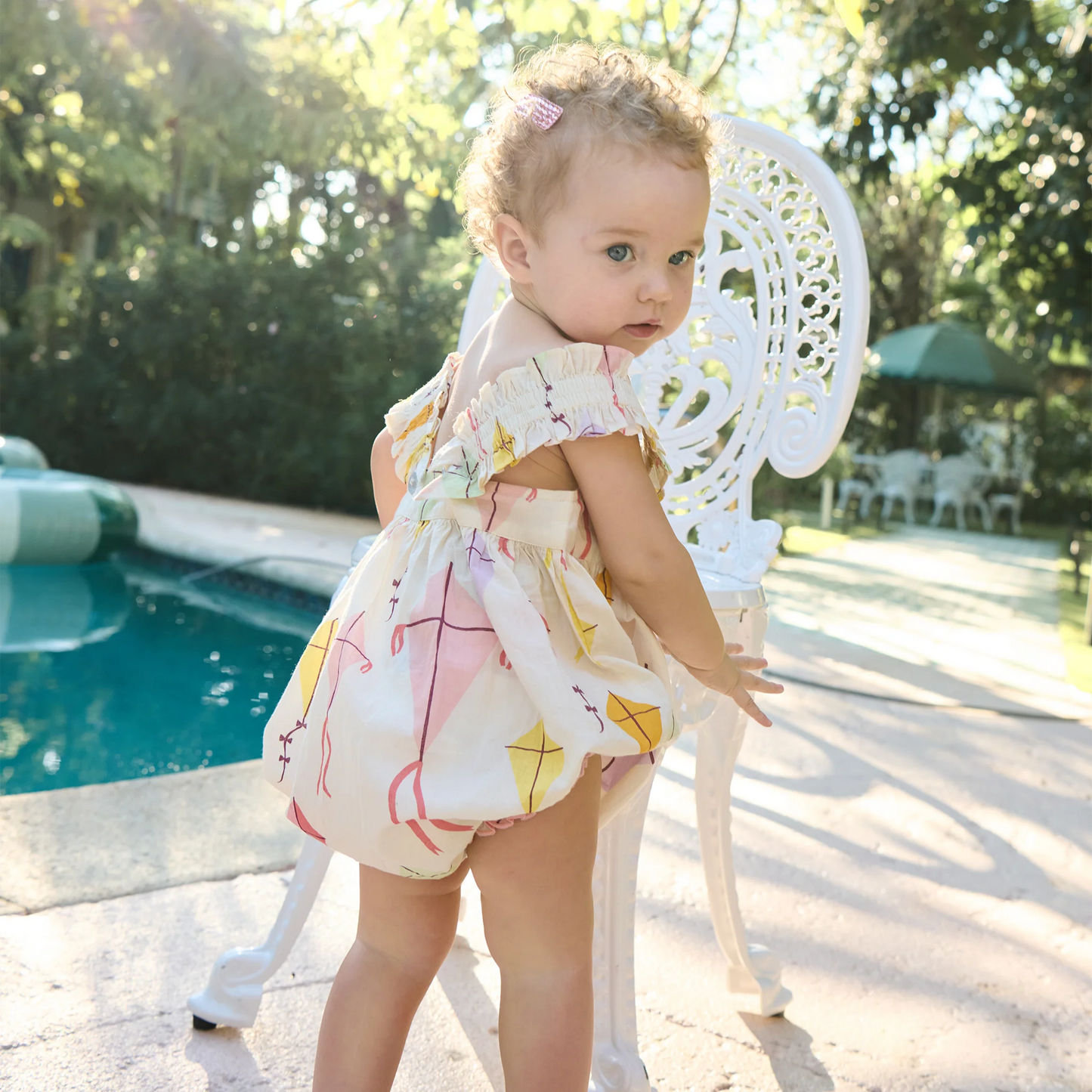 Baby Girls Via Bubble- Flying Kites