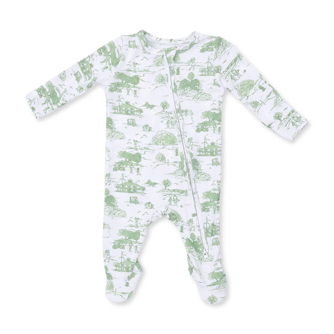 Golf Toile Green 2-Way Zipper Footie