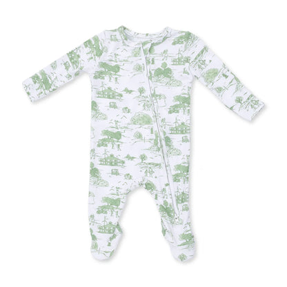 Golf Toile Green 2-Way Zipper Footie