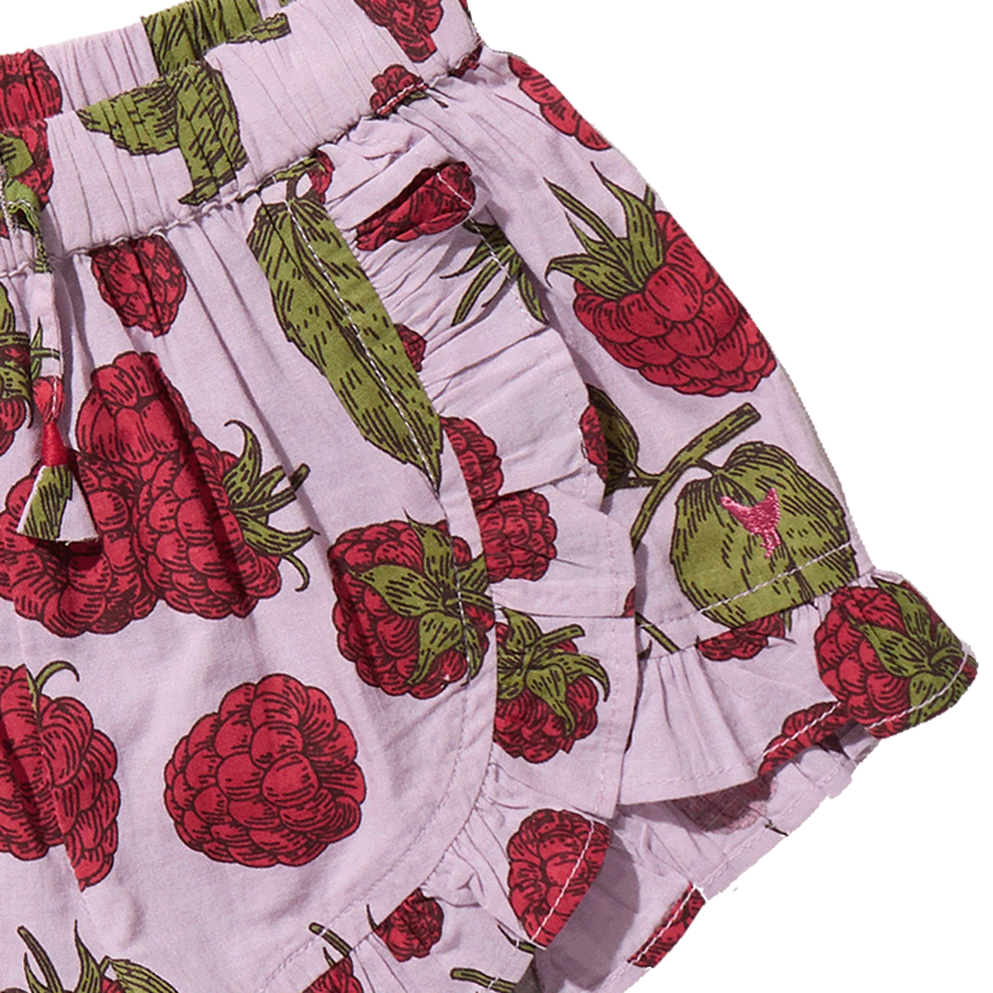 Girls Millie Ruffle Short- Lavender Raspberries