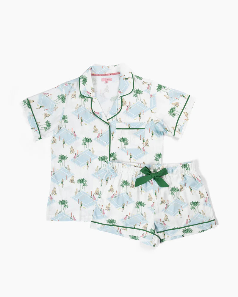 Katie Kime PJ Short Set- Palm Courts