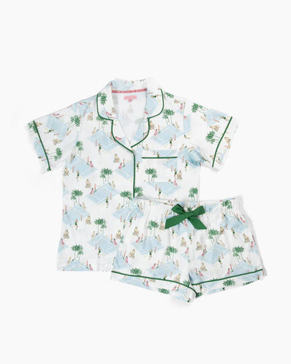 Katie Kime PJ Short Set- Palm Courts