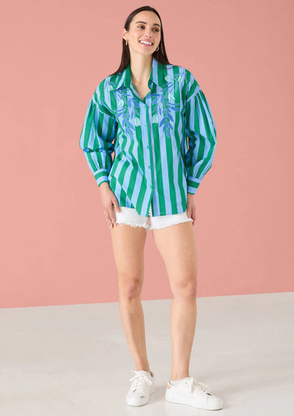 Micah Shirt- Parasol Stripe