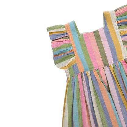 Girls Elsie Dress- Parade Stripe