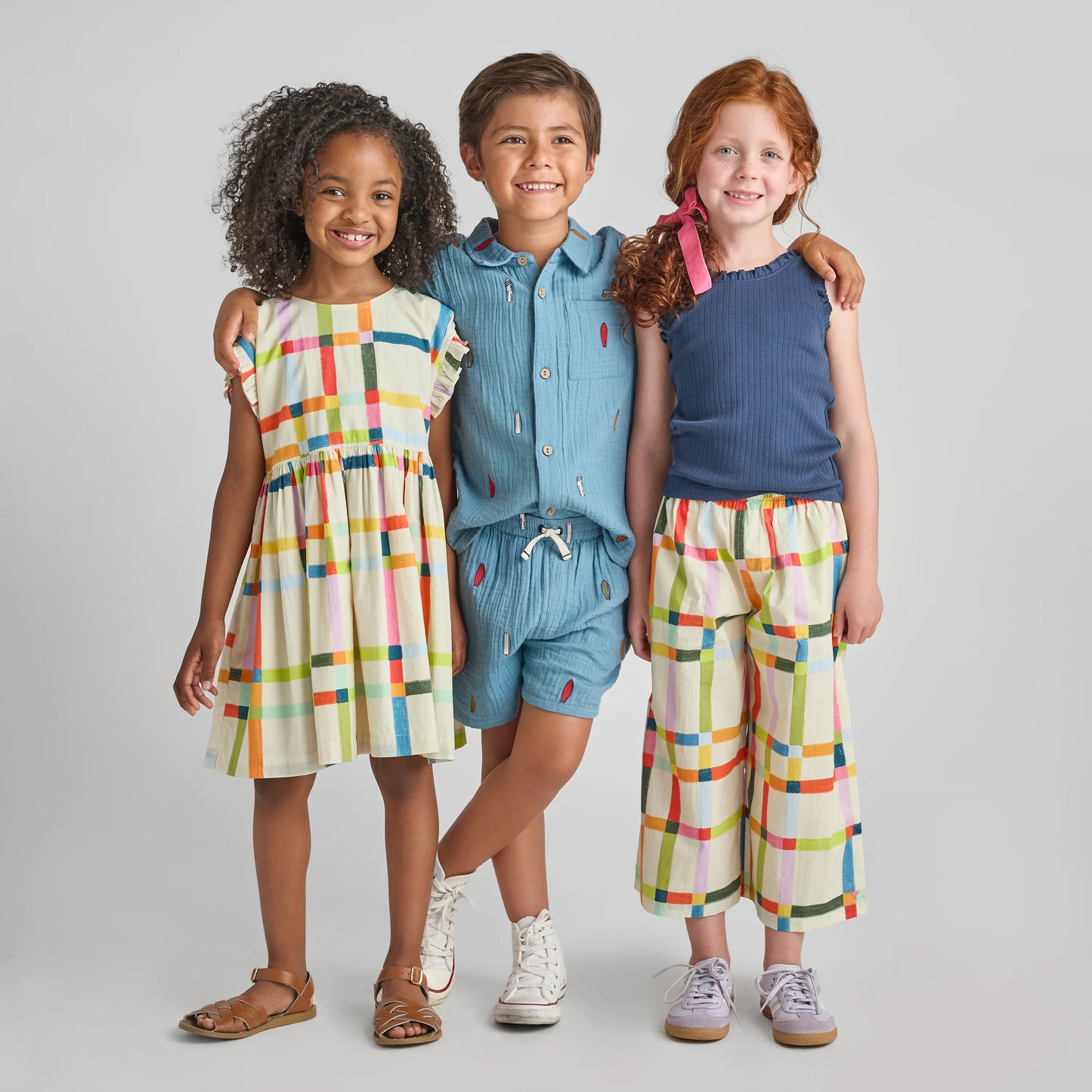 Girls Wylie Pant- Multi Tattersall