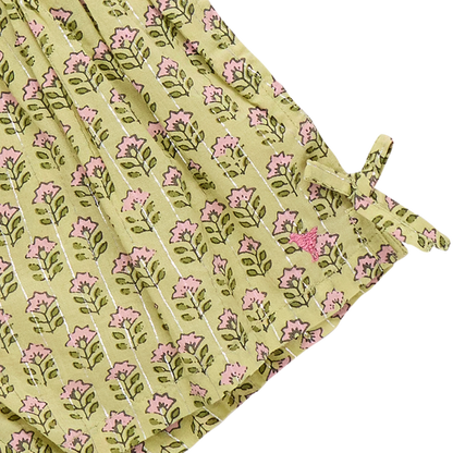 Girls Jules Short- Green Prairie Block