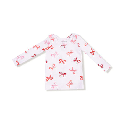 Loungewear Set- Candy Cane Bows