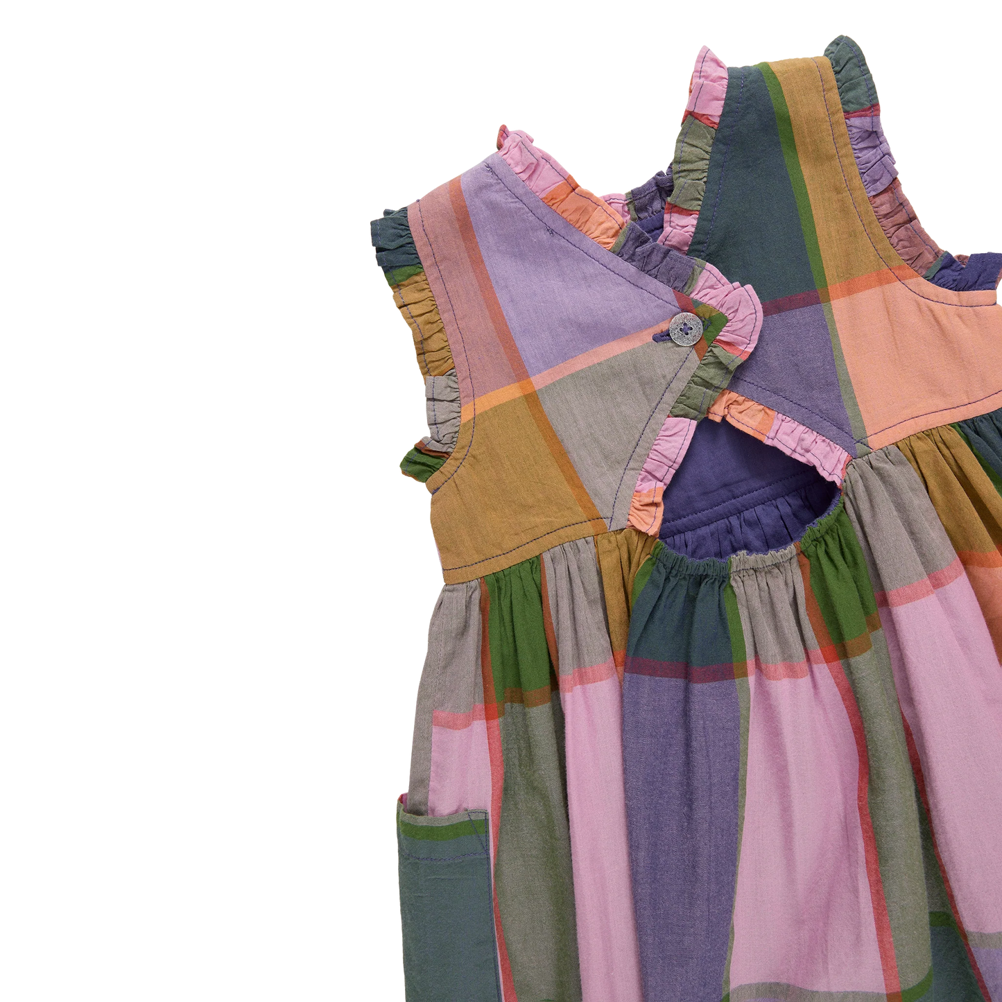 Girls Alyssa Dress- Plaid Madras