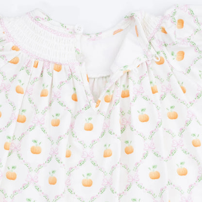 Jane Bishop Dress + Bloomer- Pumpkin Trellis