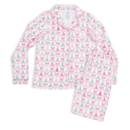 Adult PJ Set- Bow Trellis Tree