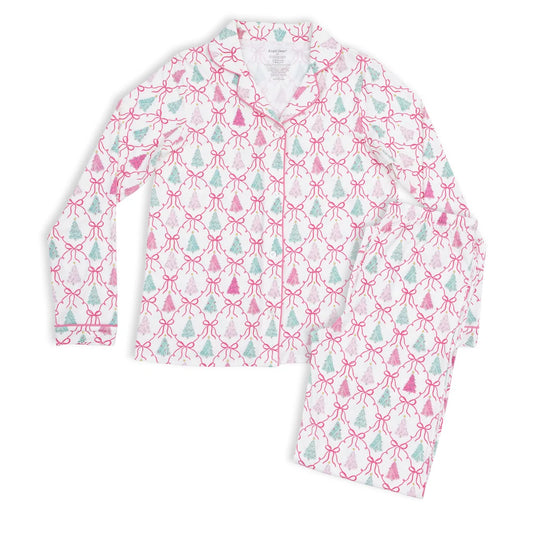 Adult PJ Set- Bow Trellis Tree