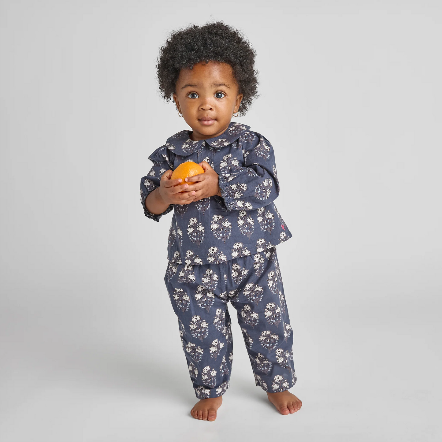 Baby Girls Dawson 2-Piece Set- Navy Strawflower