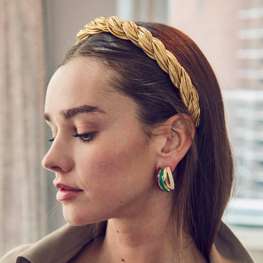 GOLD JULIET PLEATED HEADBAND
