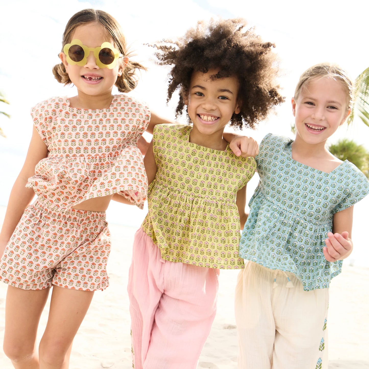 Girls Kamari Prairie Block Top