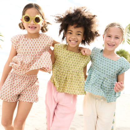 Girls Kamari Prairie Block Top