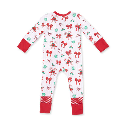 Bows + Candy Canes Convertible Romper