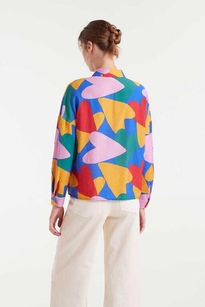 Conversational Collared Blouse