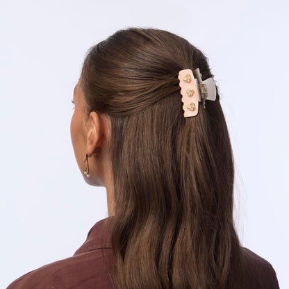 Oatmeal Hickory Mini Claw Clip