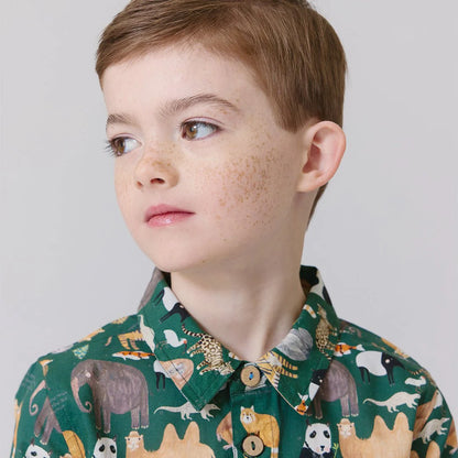 Boys Jack Shirt- Animals of Asia