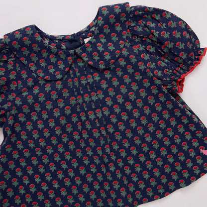 Baby Girls Dawson 2-Piece Set- Navy Carnation