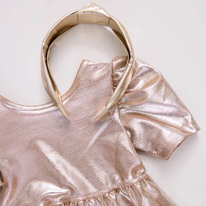 Lamé Holly Headband- Gold