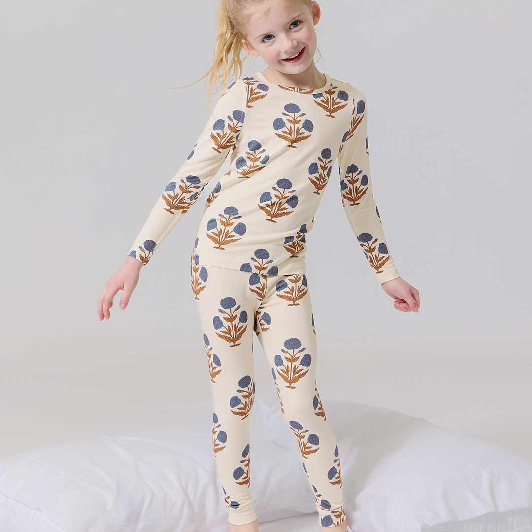 Kids Bamboo PJ Set- Dandelion