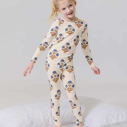 Kids Bamboo PJ Set- Dandelion