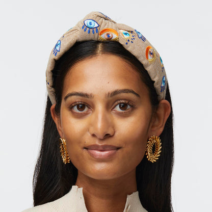 Fawn Knotted Evil Eye Headband