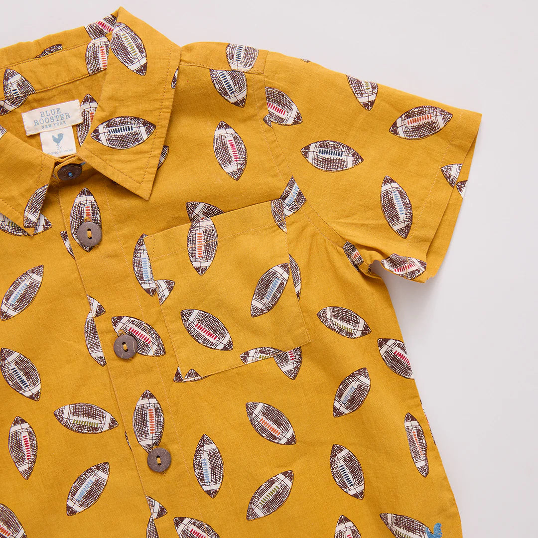 Boys Jack Shirt- Flying Footballs
