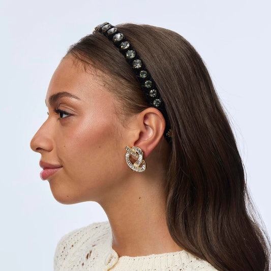 Jet Graduated Crystal Headband