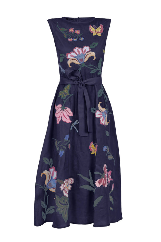 Gloriosa Dress- Indigo Blue