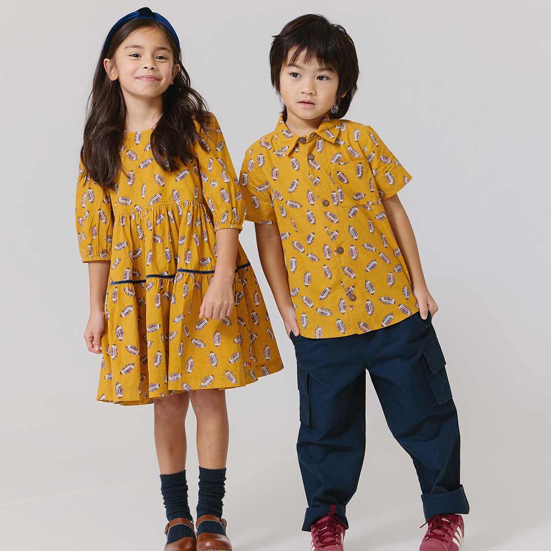 Girls Maribelle Dress- Flying Footballs